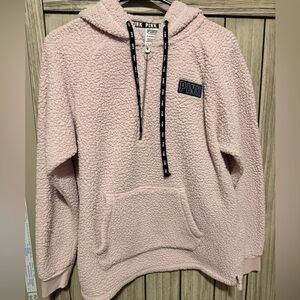 PINK Victoria's Secret Light Pink Sherpa Pullover